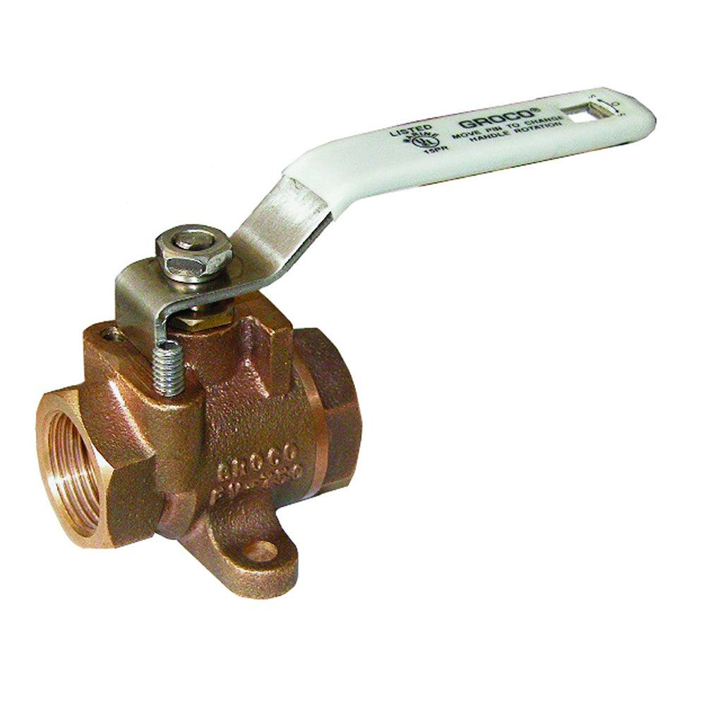 GROCO 1/4" NPT Bronze Inline Fuel Valve - Boat Gear USA