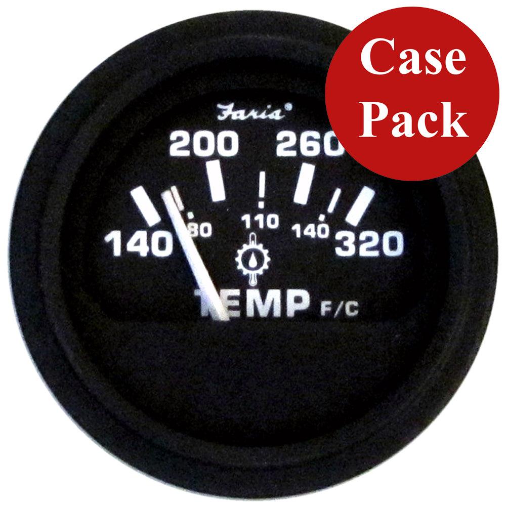 Faria 2" Heavy-Duty Oil Temp Gauge (140-320 F/C) - Black *Bulk Case of 24* - Boat Gear USA