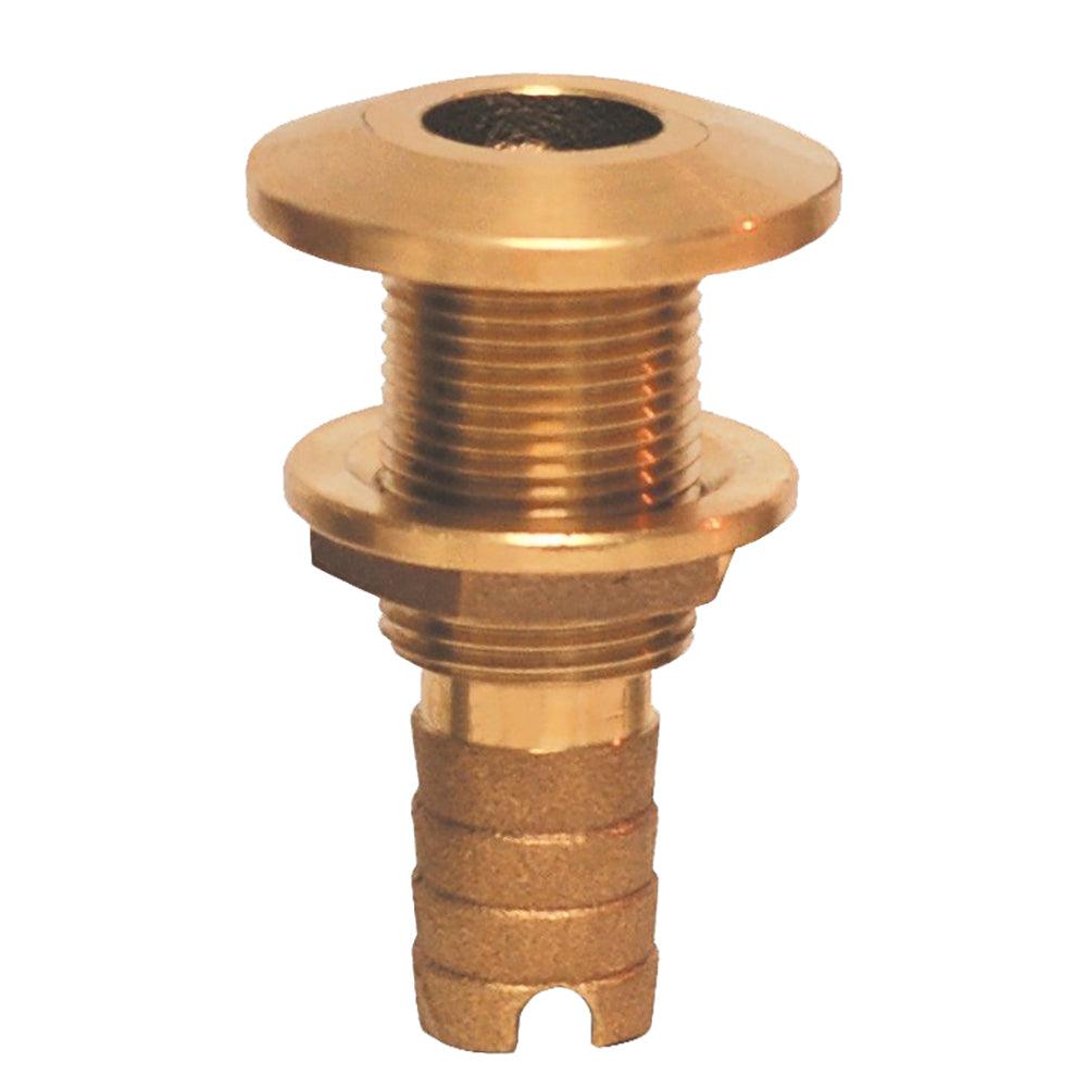 GROCO Bronze Hose Barb Thru-Hull Fitting - 1-1/8" - Boat Gear USA