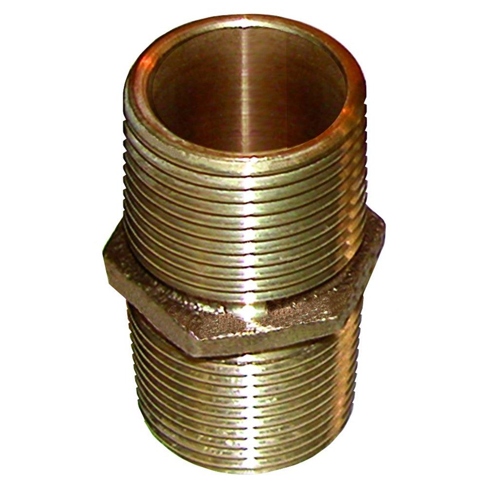 GROCO Bronze Pipe Nipple - 3/4" NPT - Boat Gear USA