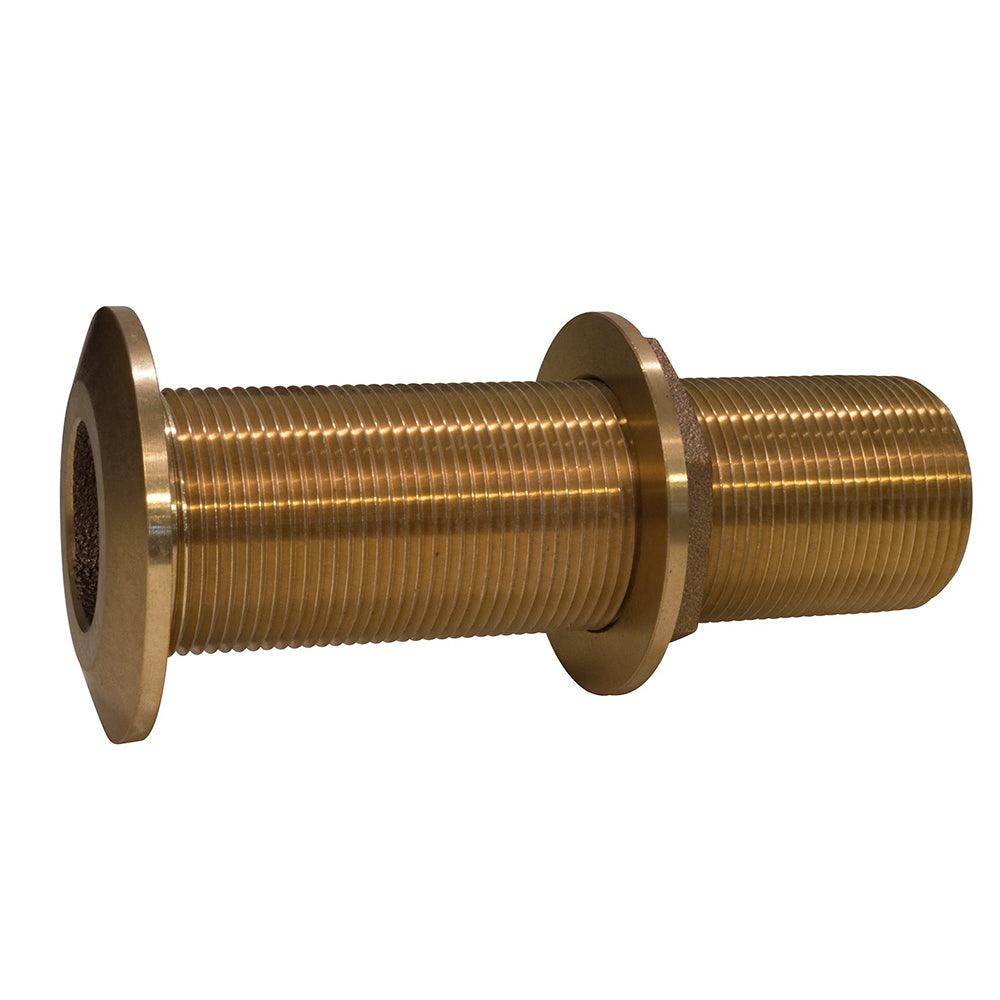 GROCO 1" Bronze Extra Long Thru-Hull Fitting w/Nut - Boat Gear USA