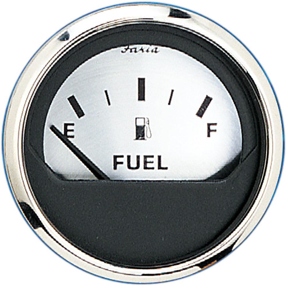 Faria Spun Silver 2" Fuel Level Gauge (E-1/2-F) - Boat Gear USA