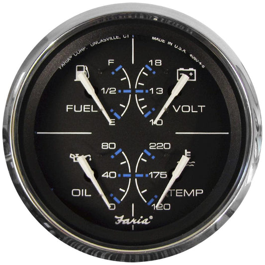 Faria Chesapeake Black 4" Multifunction Gauge - Boat Gear USA