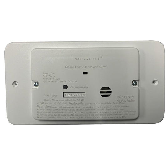 Safe-T-Alert 65 Series Marine Carbon Monoxide Alarm - Flush Mount - 12V - White - Boat Gear USA