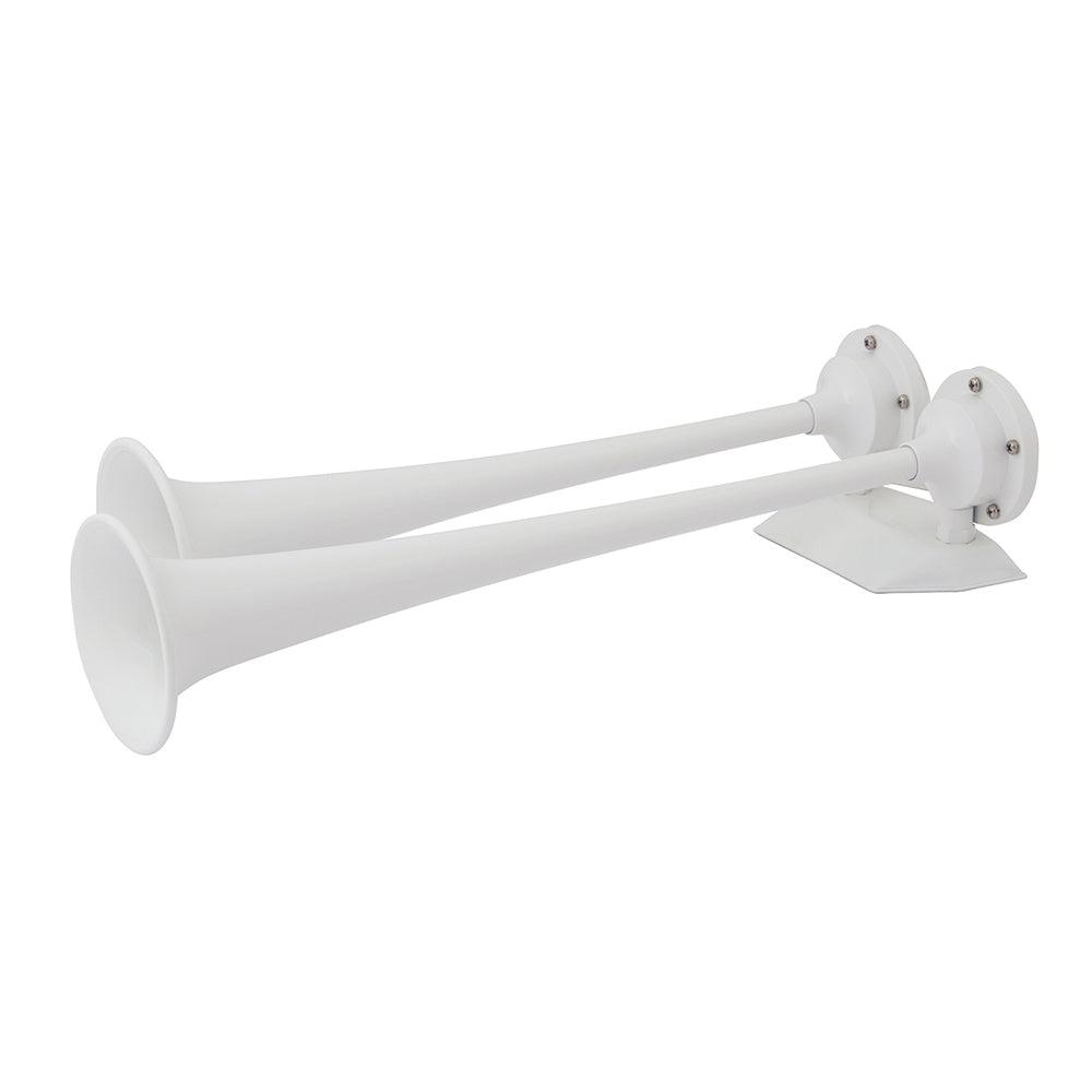 Marinco 12V White Epoxy Coated Dual Trumpet Air Horn - Boat Gear USA