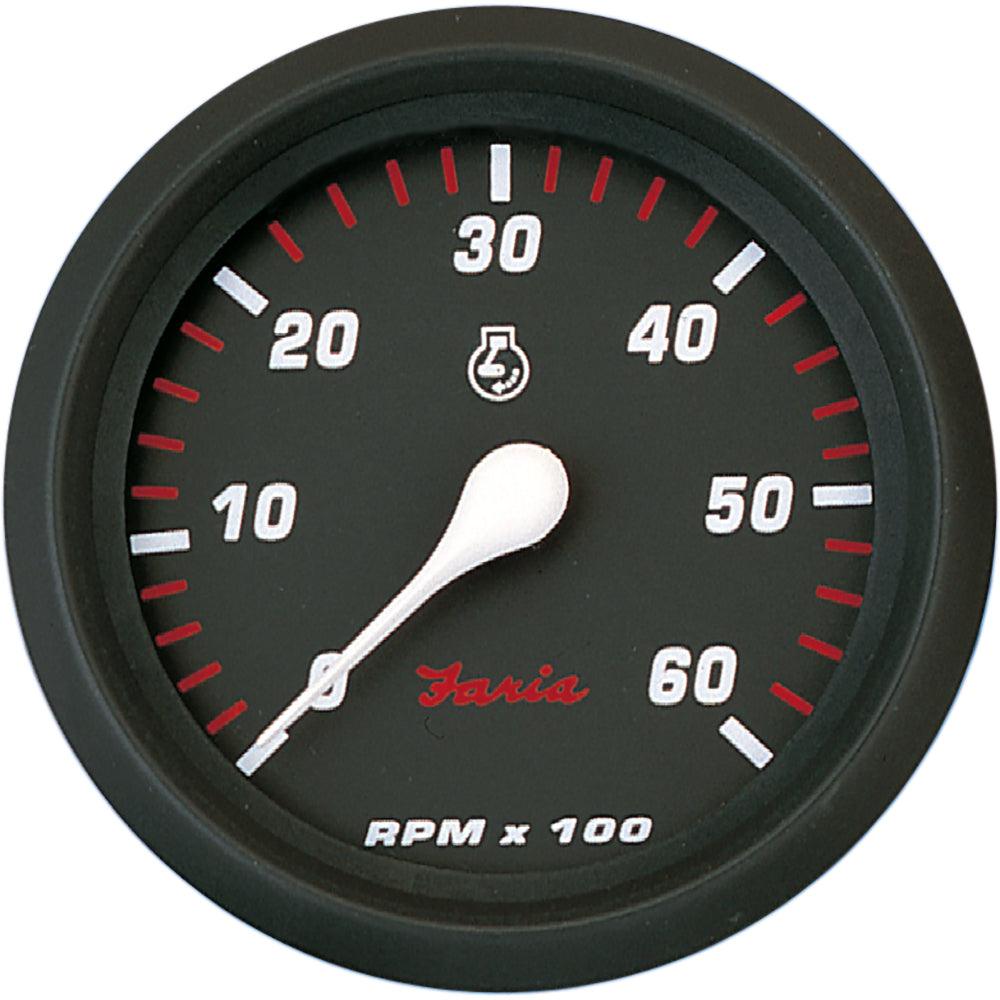 Faria Professional Red 4" Tachometer - 6,000 RPM - Boat Gear USA