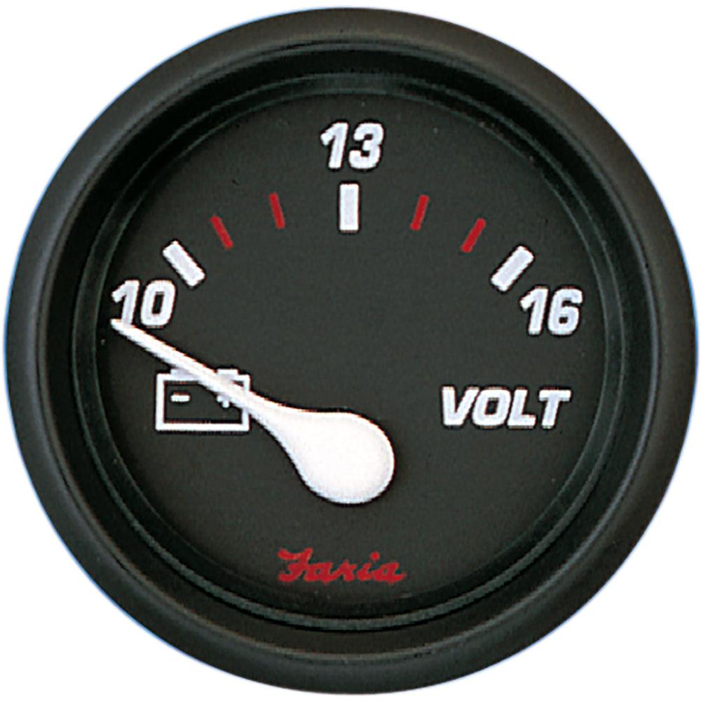 Faria Professional Red 2" Voltmeter - Boat Gear USA