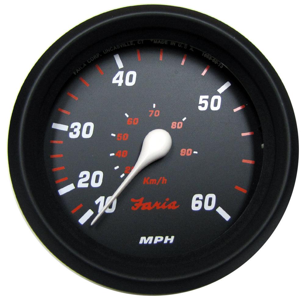 Faria Professional Red 4" Speedometer (60 MPH) - Boat Gear USA