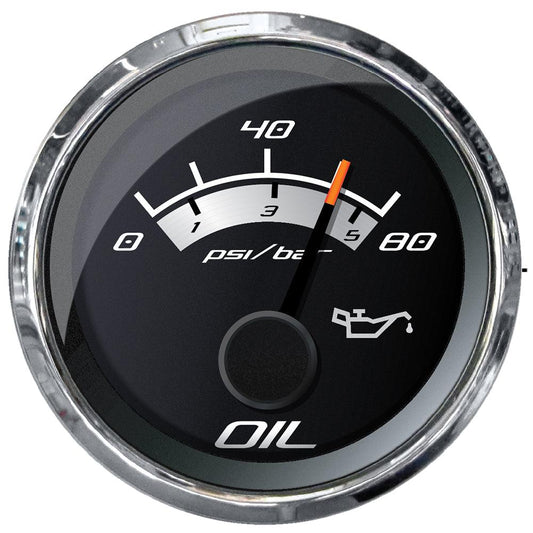 Faria Platinum 2" Oil Pressure Gauge - 80 PSI - Boat Gear USA