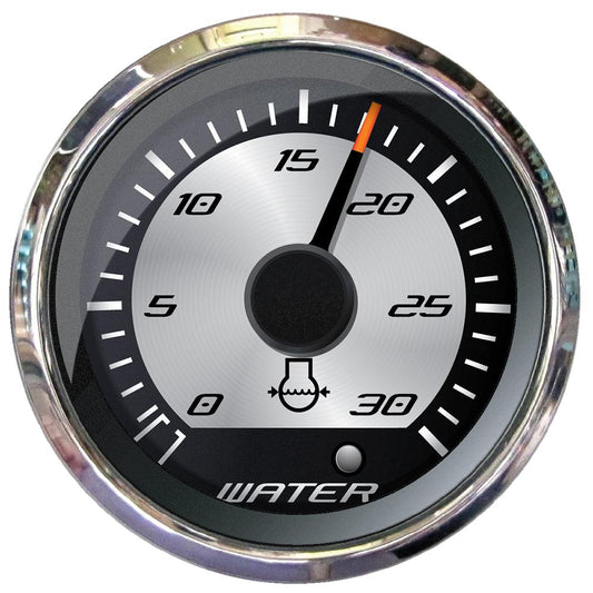 Faria Platinum 2" Water Pressure Gauge - 30 PSI - Boat Gear USA