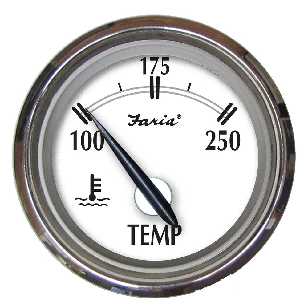 Faria Newport SS 2" Water Temperature Gauge - 100° to 250° F - Boat Gear USA