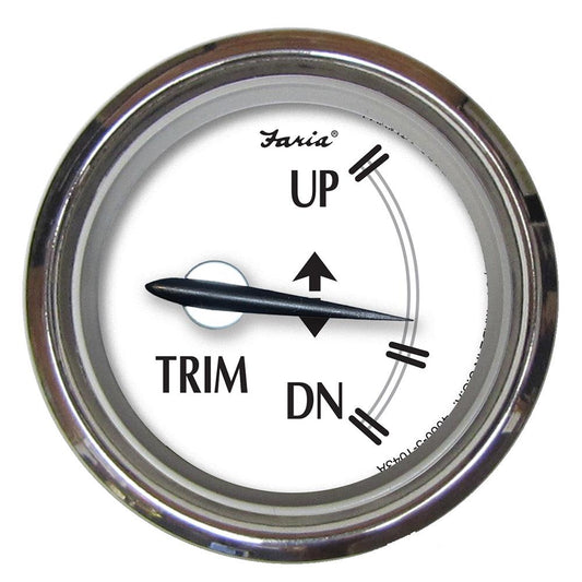 Faria Newport SS 2" Trim Gauge f/Mercury/Mariner/Mercruiser/Volvo DP/Yamaha - Boat Gear USA