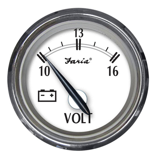 Faria Newport SS 2" Voltmeter - 10 to 16V - Boat Gear USA