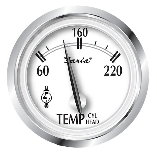 Faria Newport SS 2" Cylinder Head Temperature Gauge w/Sender - 60° to 220° F - Boat Gear USA