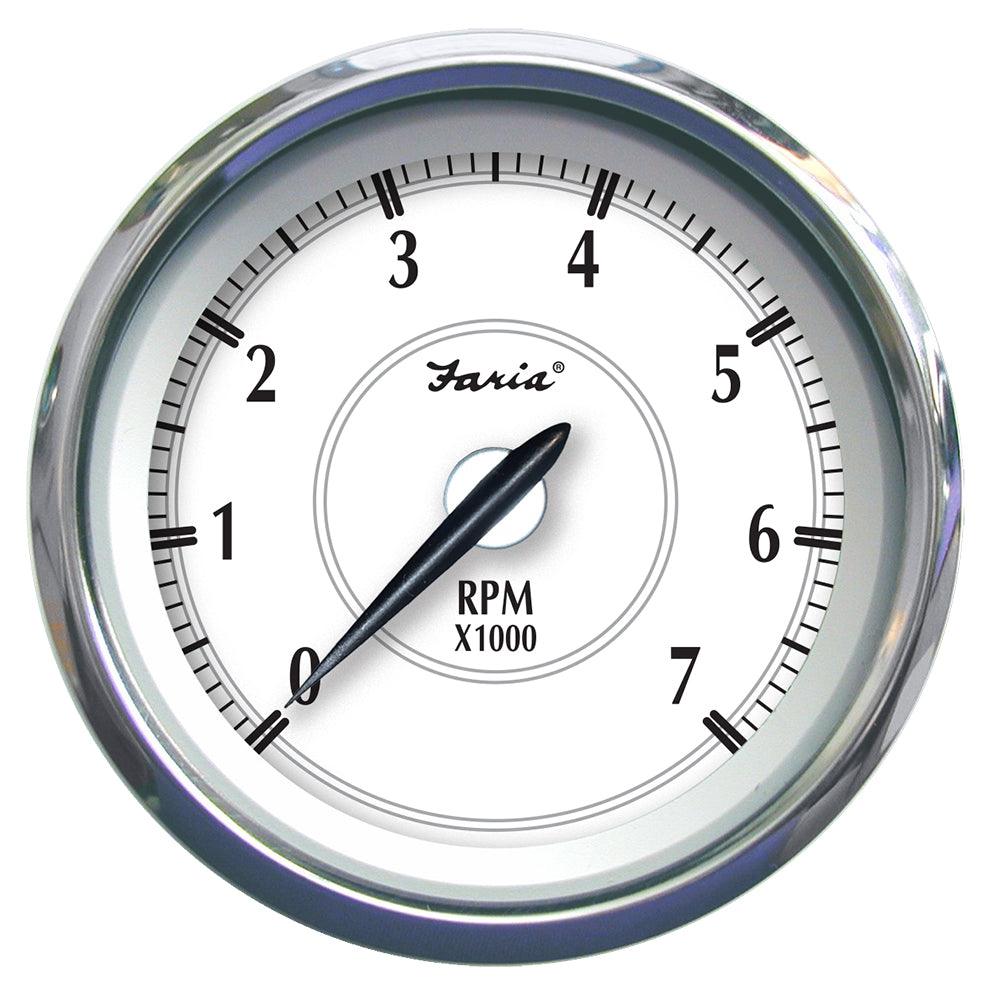 Faria Newport SS 4" Tachometer f/Gas Outboard - 7000 RPM - Boat Gear USA