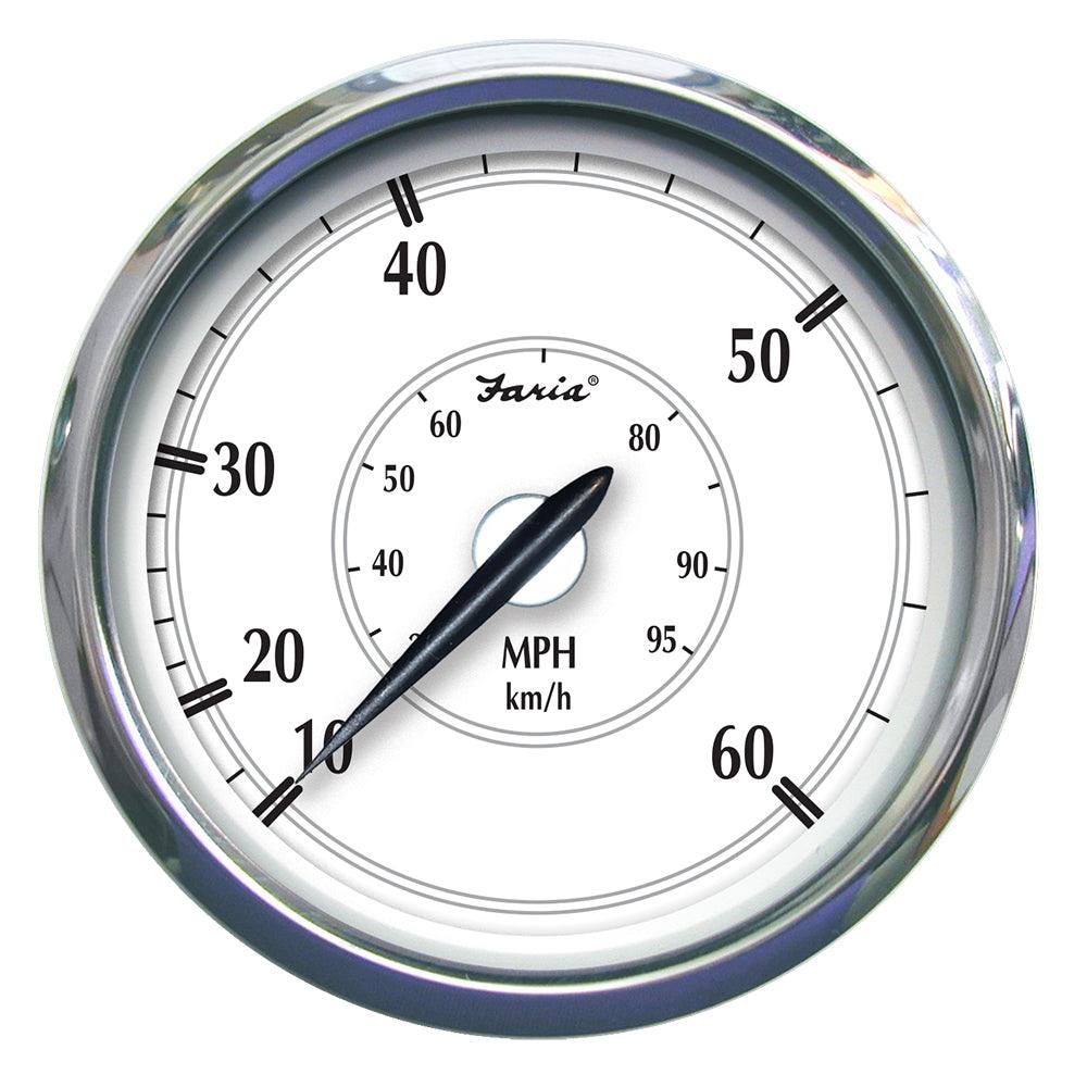 Faria Newport SS 5" Speedometer - 0 to 60 MPH - Boat Gear USA