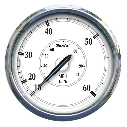 Faria Newport SS 5" Speedometer - 0 to 60 MPH - Boat Gear USA