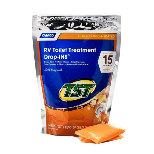 Camco TST Orange RV Toilet Treatment Drop-Ins *15-Pack - Boat Gear USA