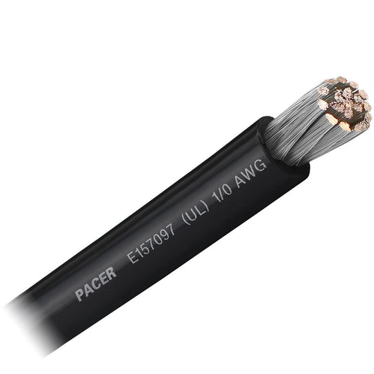 Pacer Black 1/0 AWG Battery Cable - Sold By The Foot - Boat Gear USA