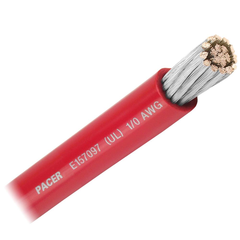 Pacer Red 1/0 AWG Battery Cable - Sold By The Foot - Boat Gear USA