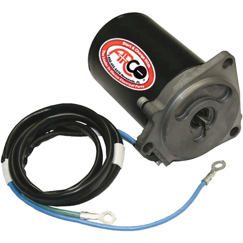 ARCO Marine Replacement Outboard Tilt Trim Motor - Yamaha, 2-Wire, 3 Bolt, Flat Blade Shaft - Boat Gear USA
