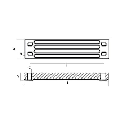 Tecnoseal Zinc Yamaha Bar Anode f/Engine Bracket - Boat Gear USA