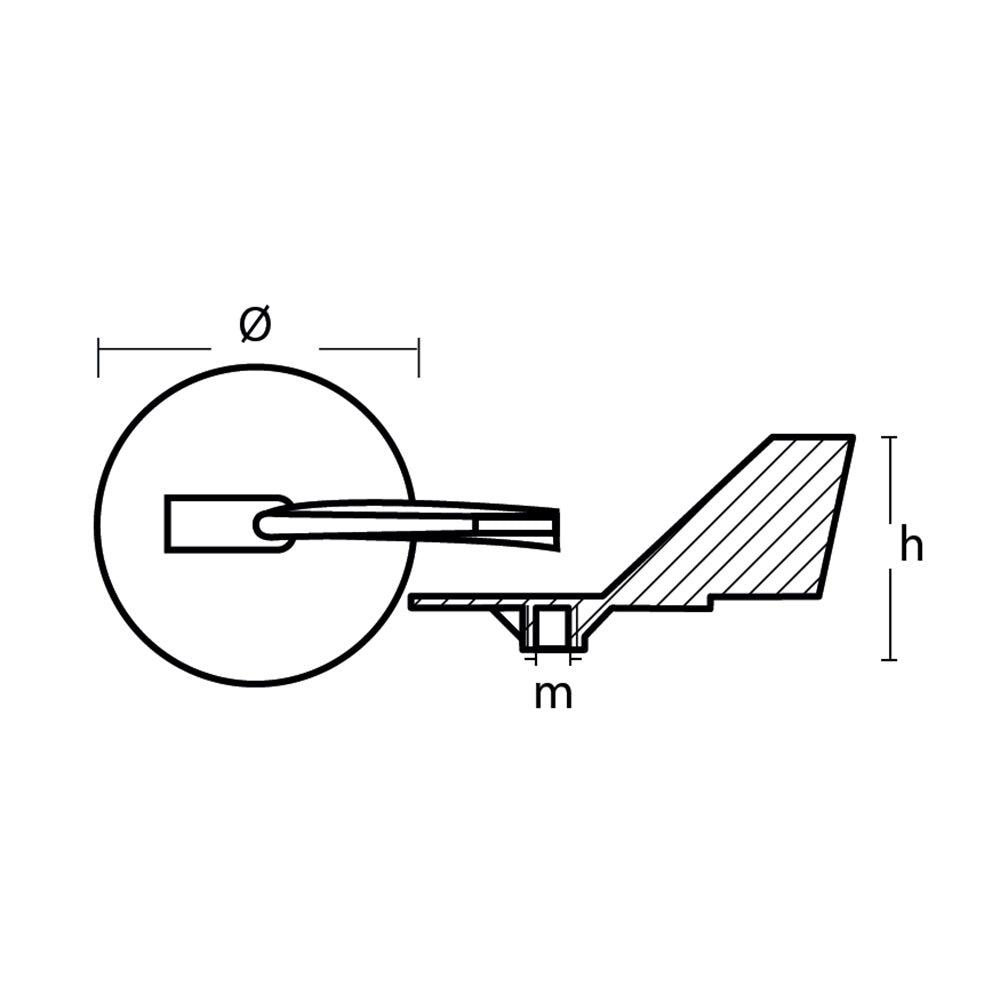 Tecnoseal Zinc Yamaha Trim Tab Anode f/150 - 225 HP Motors - Boat Gear USA