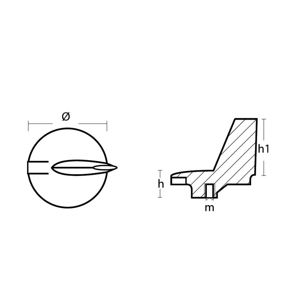 Tecnoseal Zinc Yamaha Trim Tab Anode f/200 - 300 HP Motors - Boat Gear USA