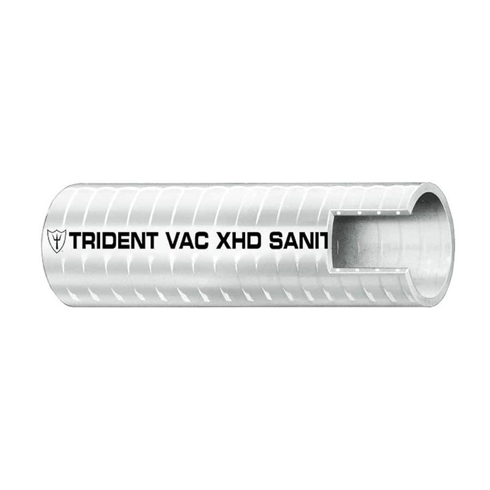 Trident Marine 1" VAC XHD Sanitation Hose - Hard PVC Helix - White - Sold by the Foot - Boat Gear USA