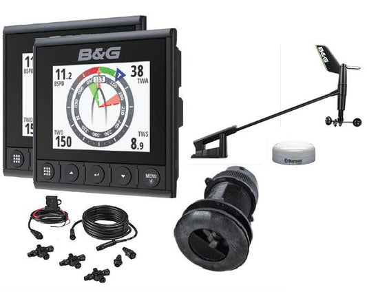 B&g Triton2 Speed/depth/wind Dual Display Wireless Package With Dst10 And Ws320 - Boat Gear USA