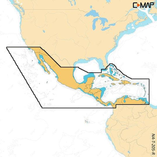 C-map Reveal X Coastal Central America And Caribbean Microsd - Boat Gear USA