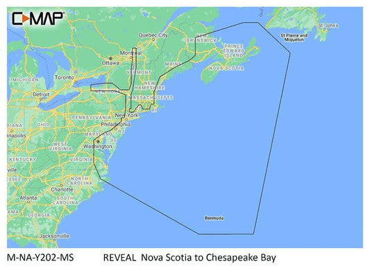 C-map Reveal Coastal Nova Scotia To Chesapeak Bay - Boat Gear USA