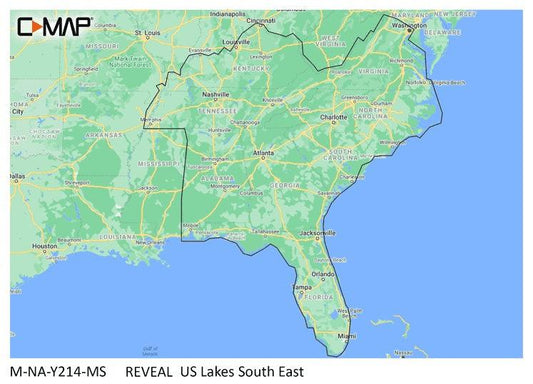 C-map Reveal Inland Us Lakes South East - Boat Gear USA