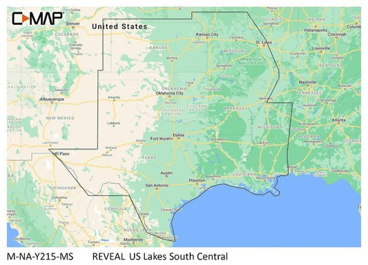 C-map Reveal Inland Us Lakes South Central - Boat Gear USA