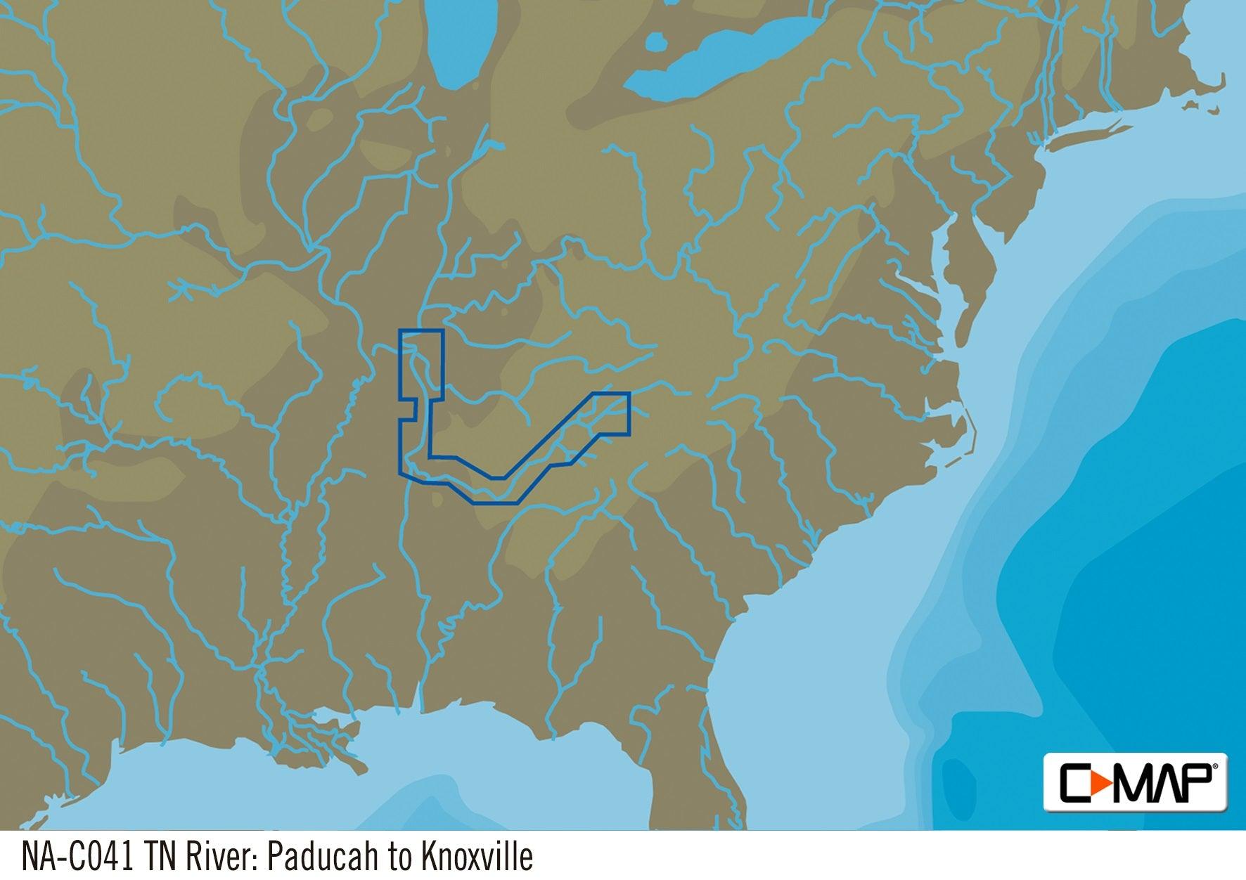 C-map Na-c041 Cartridge Tn River Paducah Ky-knoxville - Boat Gear USA