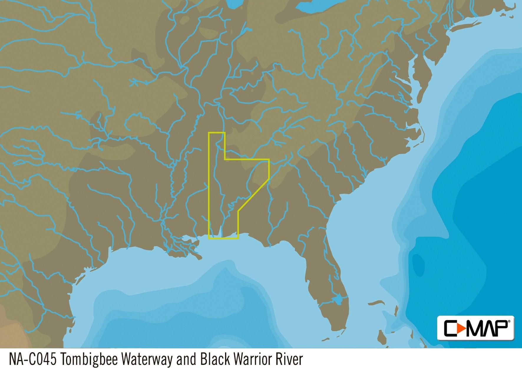 C-map Na-c045 Black Warrior & Lower Tom Bigbee River - Boat Gear USA