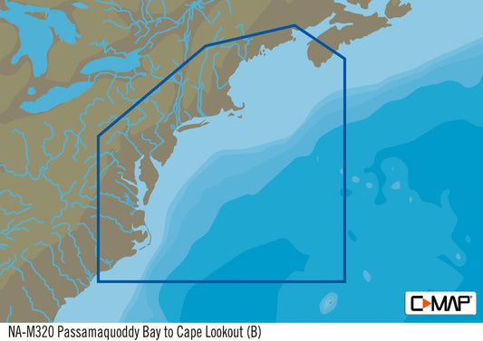 C-map Na-m320 Max Wide Sd Card Bathymetrics Me - Nc - Boat Gear USA