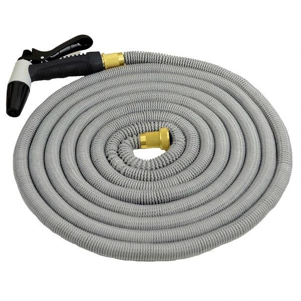 Hosecoil 50' Gray Expandable Hose With Spray Nozzel - Boat Gear USA