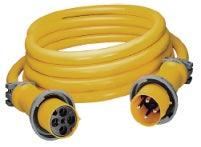 Hubbell Cs754 100a 3 Wire 75' 125/250v Shore Cord - Boat Gear USA