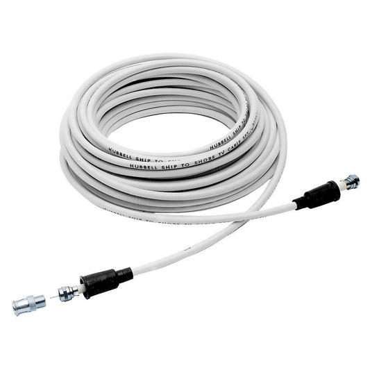 Hubbell Tv99 50 Foot White Tv Shore Cord - Boat Gear USA