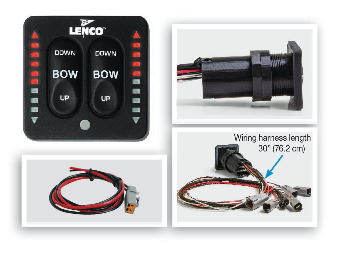 Lenco Led Integrated Indicator Switch With Pigtail For Dual Actuator Systems - Boat Gear USA