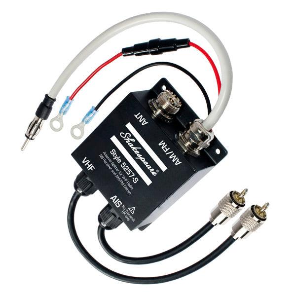 Shakespeare 5257-s Splitter Vhf, Ais(receive Only), Am/fm With 1 Antenna - Boat Gear USA