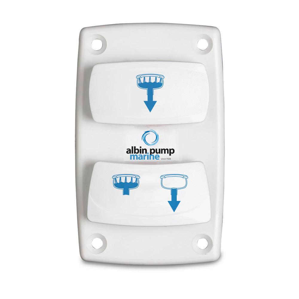 Albin Pump Marine Control Silent Electric Toilet Rocker Switch - Boat Gear USA