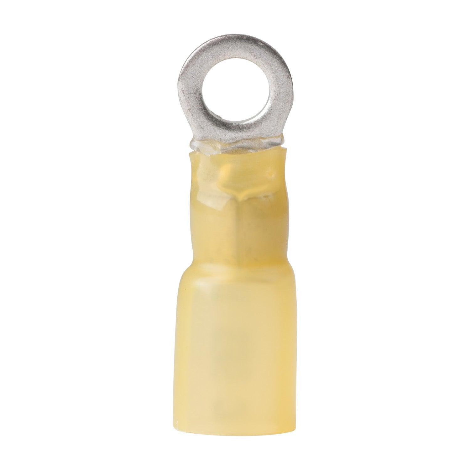 Ancor 12-10 #10 Ring Terminal Heat Shrink Yellow 25 Pack - Boat Gear USA