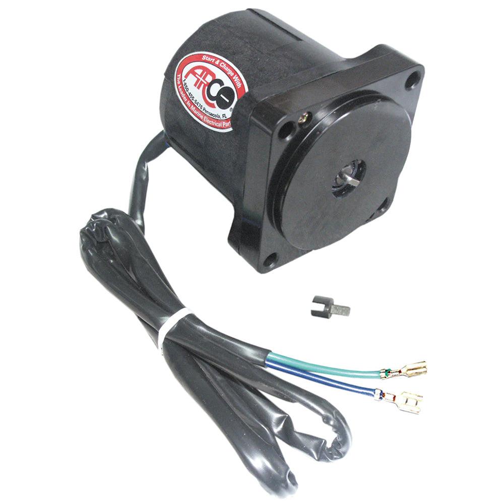 ARCO Marine Replacement Johnson/Evinrude Tilt Trim Motor - 2-Wire, 4 Bolt, Flat Blade Shaft - Boat Gear USA