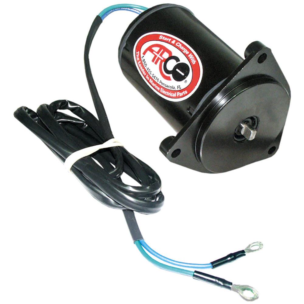 ARCO Marine Replacement Outboard Tilt Trim Motor - Yamaha, 2-Wire, 3 Bolt, Flat Blade Shaft - Boat Gear USA