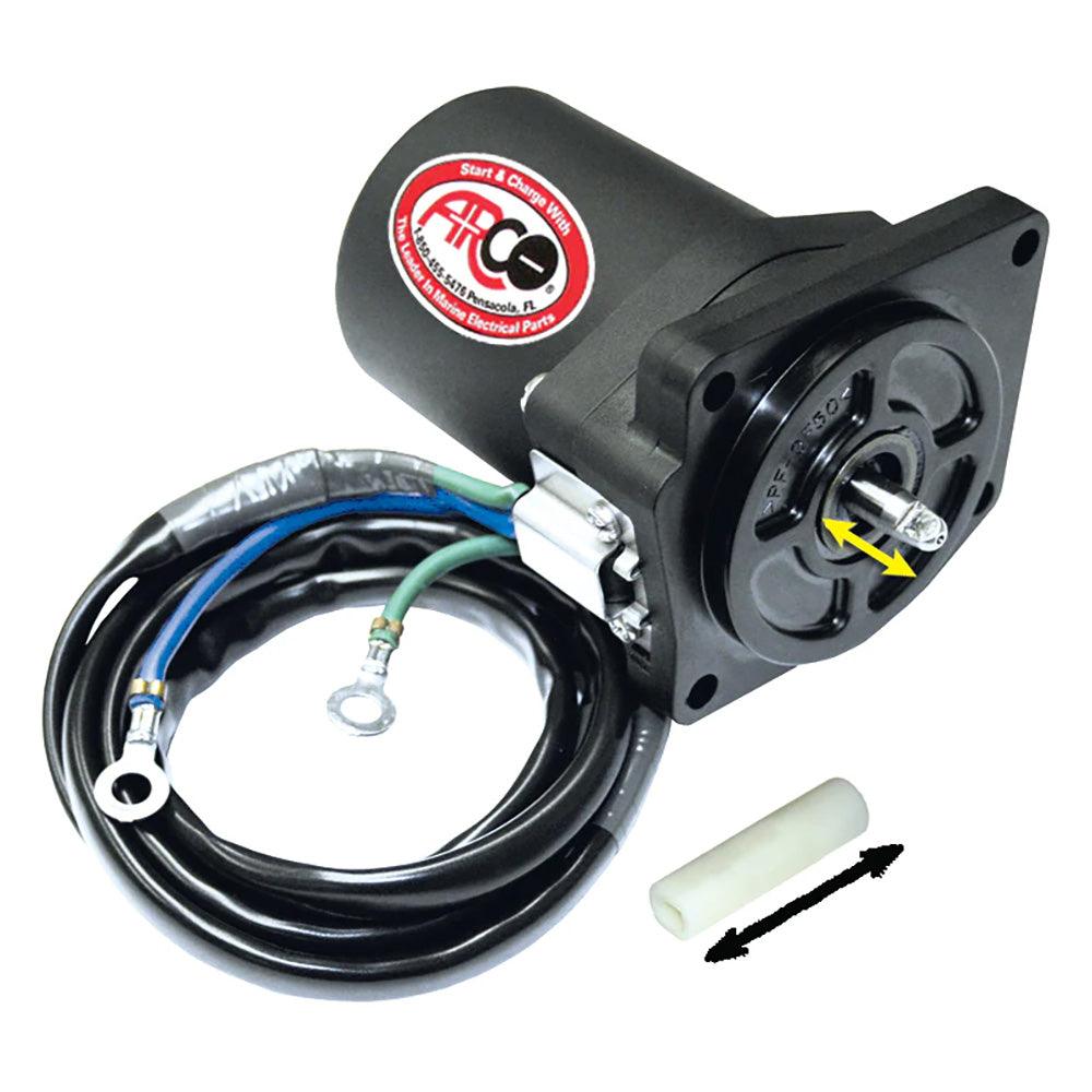 ARCO Marine Replacement Outboard Tilt Trim Motor - Yamaha-4 Bolt, 5/8" Flat Blade Shaft - Boat Gear USA