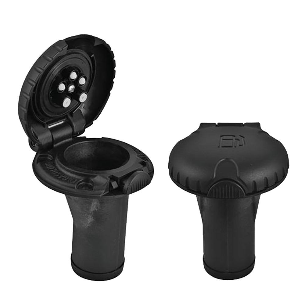 Attwood Deck Fill f/Carbon Canister System - Straight Body & Scalloped Black Plastic Cap - Boat Gear USA