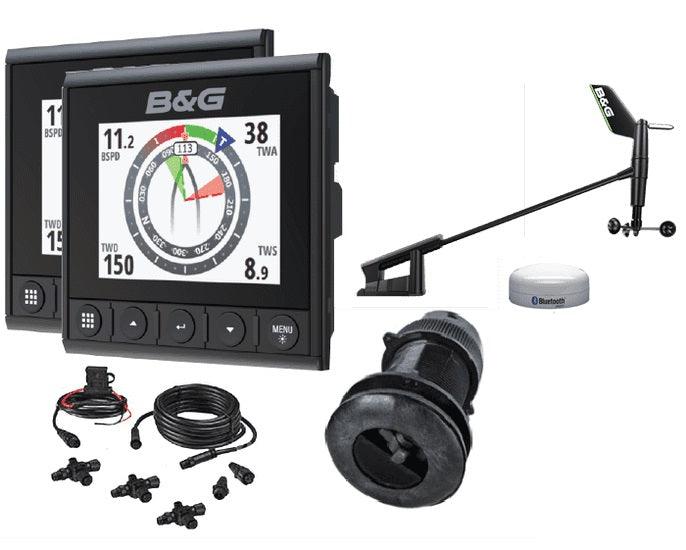 B&G Triton2 Speed/Depth/Wind Dual Display Wireless Package with DST10 and WS320 - Boat Gear USA