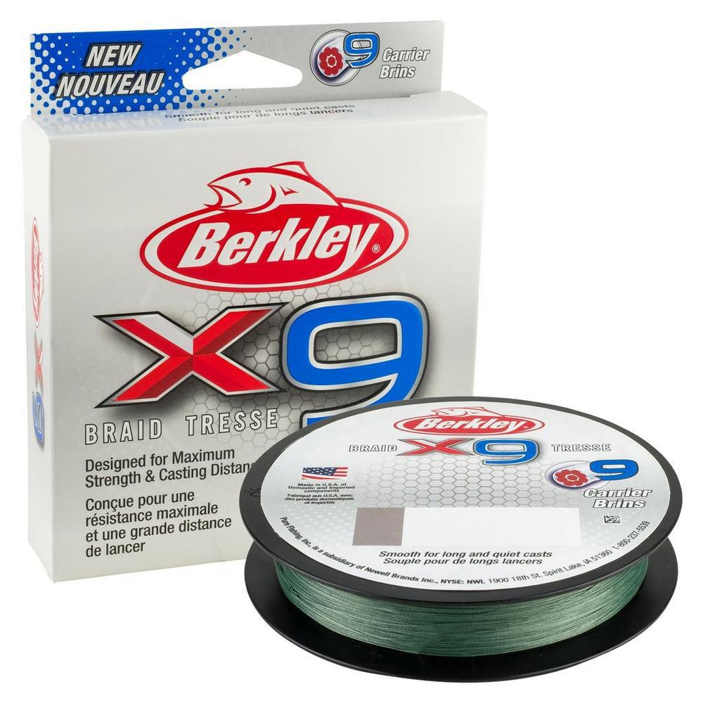 Berkley X9B33015-22 x9 Braid 328yd (220M) - Low-Vis Green - Boat Gear USA